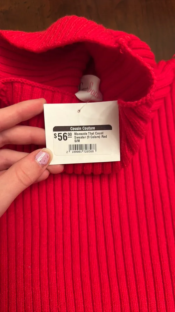Cousin Couture Red Boutique Sweater - Image 2