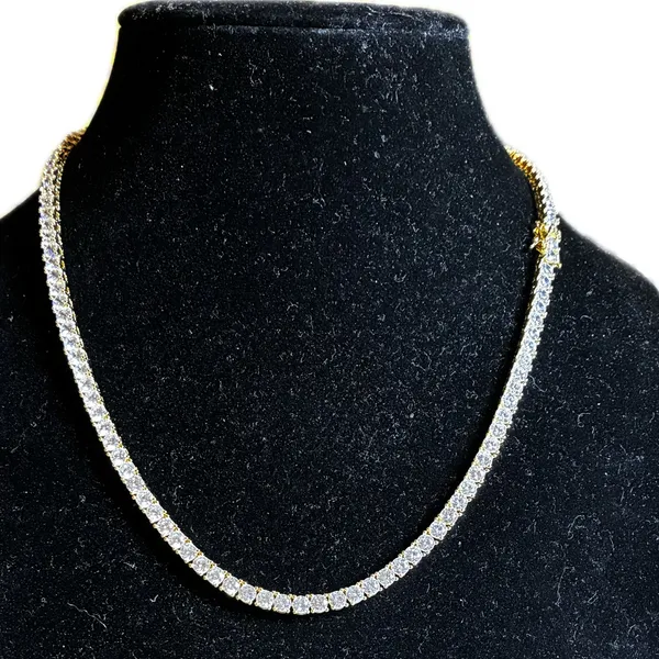 20” Classic Tennis Necklace Silver - Image 6