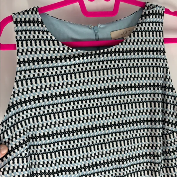 NWT LOFT Blue Boho Pattern Dress - Image 9