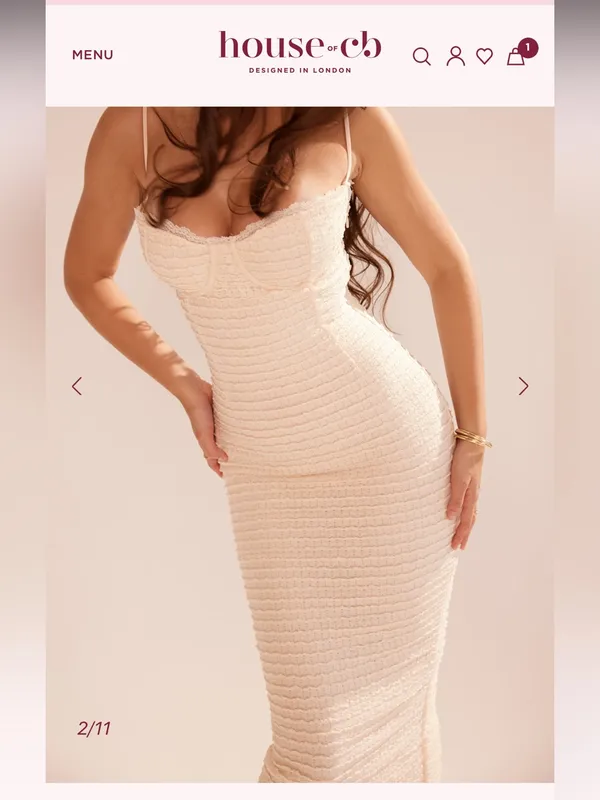 House of CB cream maxi dress - Image 4