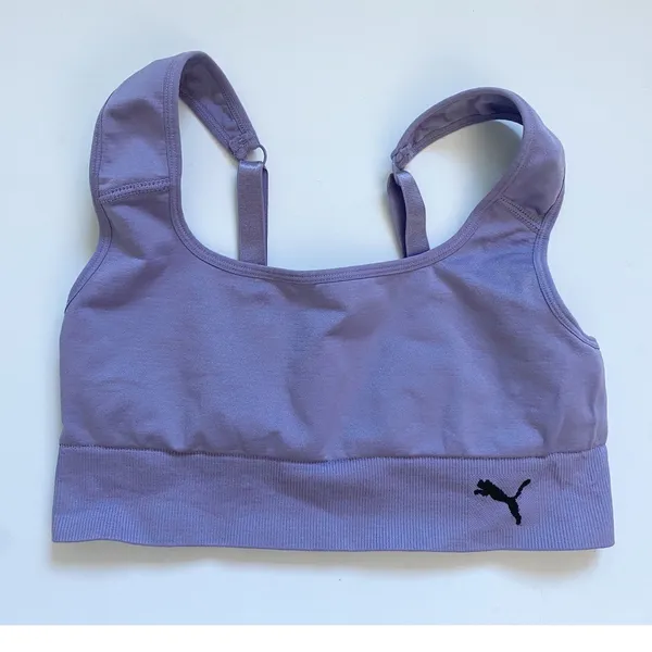 Puma Womens Seamless Adjustable Strap‎ Sports Bra Purple Medium RN100759 - Image 3