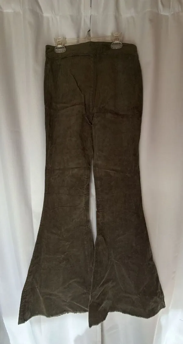 Altar'd State Corduroy Flare Pants Size 25 Olive Green - Image 6