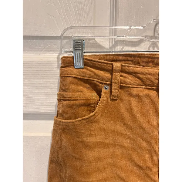 Patagonia Womens 27 Corduroy Skinny Pants Gold Tan‎ High Rise 5-Pocket 55065 - Image 2