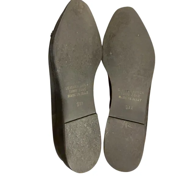 Vintage Harold's Black Suede Cap-Toe Flats Loafers‎ size 9AA Made in Italy - Image 7