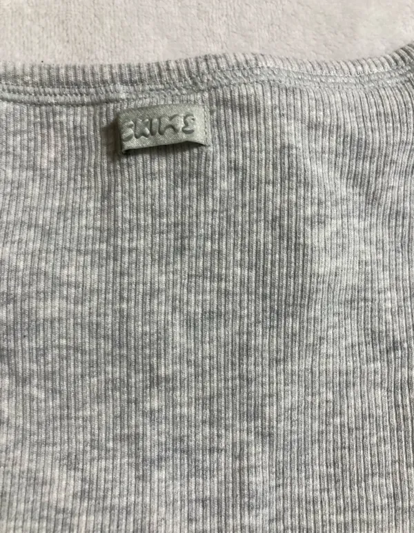 SKIMS Cotton Rib Scoop Neck Henley XS - Image 4