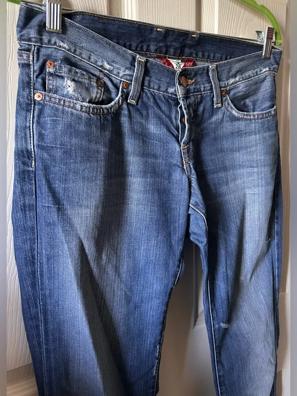 Lucky Brand Vintage Low Rise Cotton Flare Sweet Dream Jeans Sz 6/28 Sweet Dream - Image 3