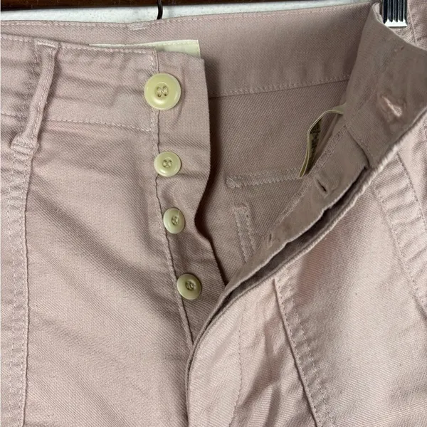 The‎ GREAT. Slouch Army Pant 25 Blush Pink Ankle High Rise Button Fly Pants - Image 6