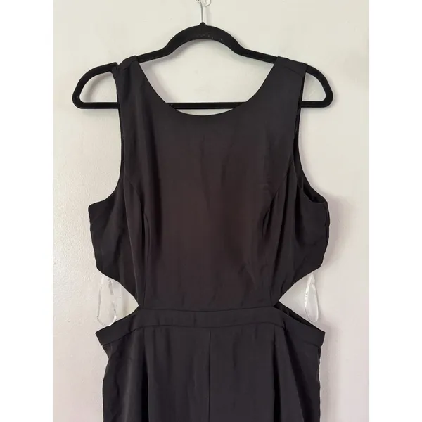NWT Lulus Moments to Remember Black Sleeveless Wide-Leg Cutout Jumpsuit Size XL - Image 6
