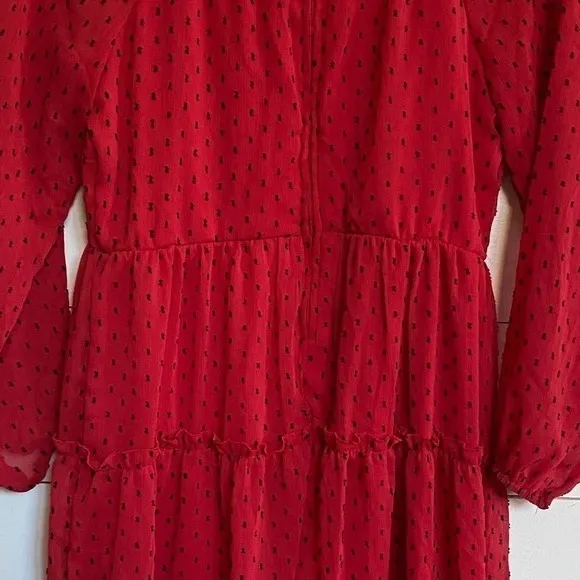 Trixxi Girl Red Black‎ Sheer Dot Party Dress Goth Red Devil Vamp - Juniors XL - Image 12
