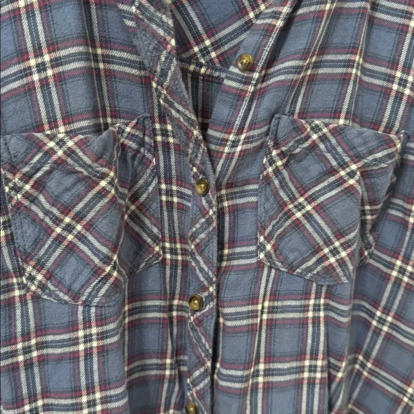 Abercrombie & Fitch Blue Cotton Flannel - Image 3