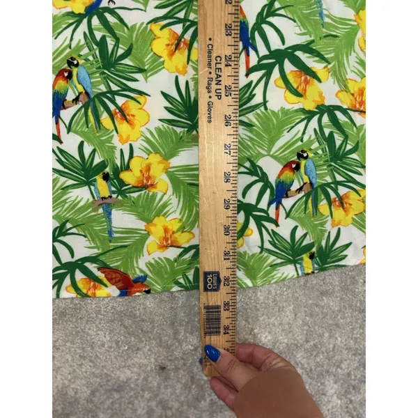 American Apparel Parrot Yellow Green Flowy Tropic Tank Dress Women's‎ Sz Small - Image 5