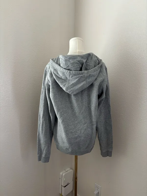 Nike Fleece grey quarter-zip hoodie (M) - Image 5