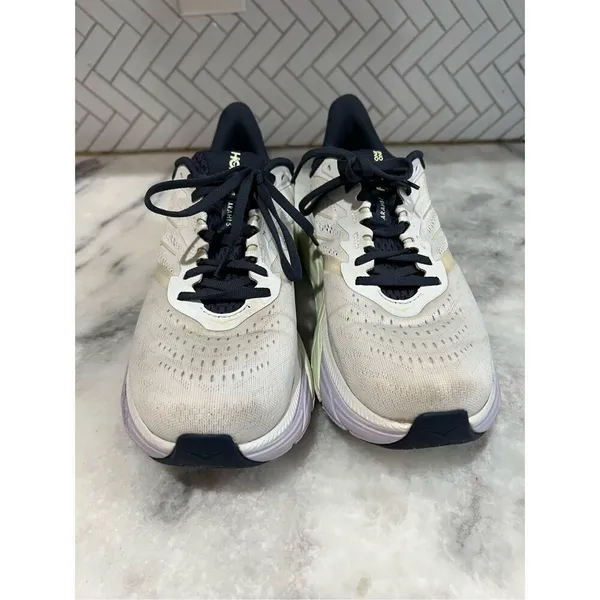 Hoka One One Arahi 5 Women's Running Shoes Blanc De Blanc / Outer Space US11 B - Image 3