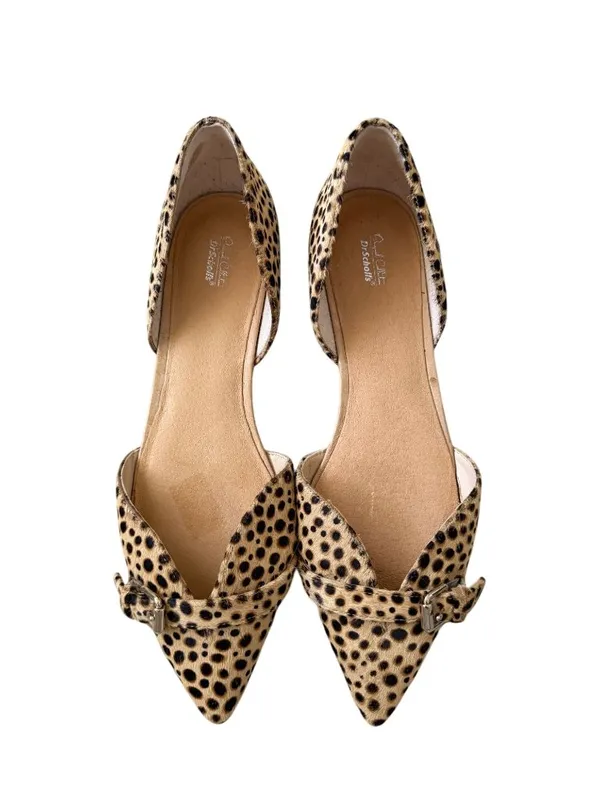 DR SCHOLLS Animal Print Calf Hair Flats Size 8 - Image 6
