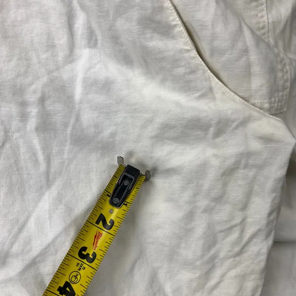 Gap Linen Cotton Jogger Pants S White Drawstring Elastic Waist Tapered Casual - Image 7