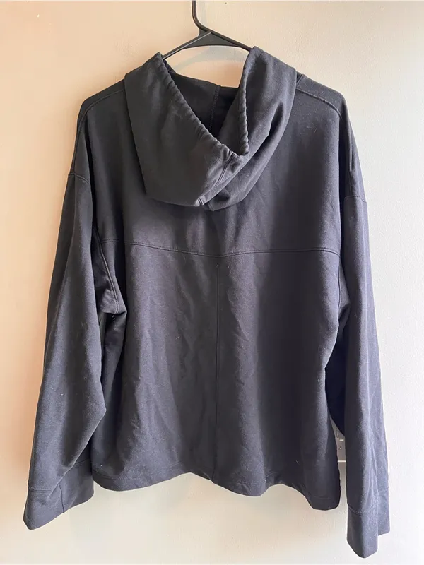 Women's Black Nike Dri Fit Yofa Hoodie Medium Oversized - Image 7
