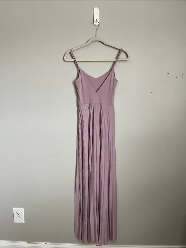 ASOS | Mauve Purple Spaghetti-Strap Pleated Maxi Dress Sz 0 - Image 7