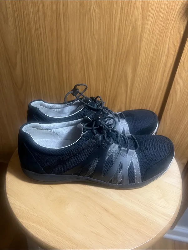Dansko Women's Black and Gray Lace-Up Sneakers - Image 4