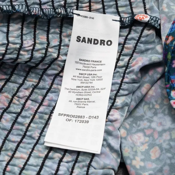SANDRO - Spinelle Floral Print Cutout Back Dress‎ - Image 5