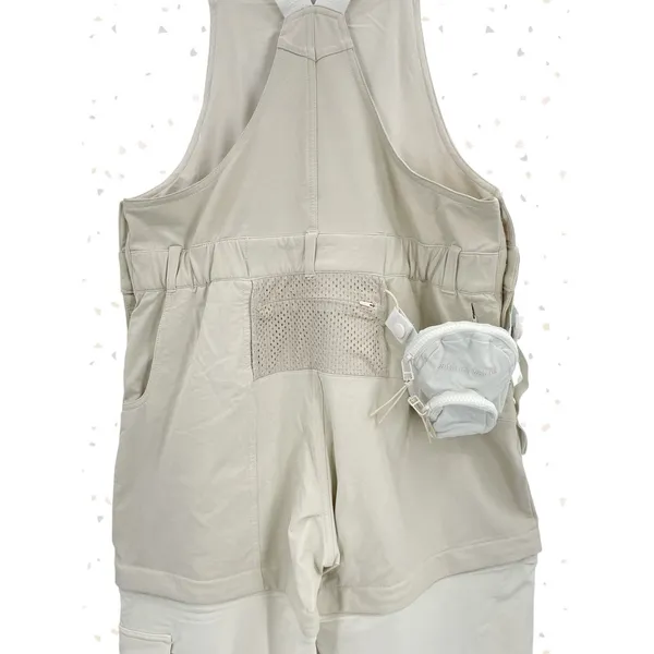 Outdoor Voices Cream RecTrek Hiking Overalls Zip Off Gorpcore Jumpsuit Size S - Image 5