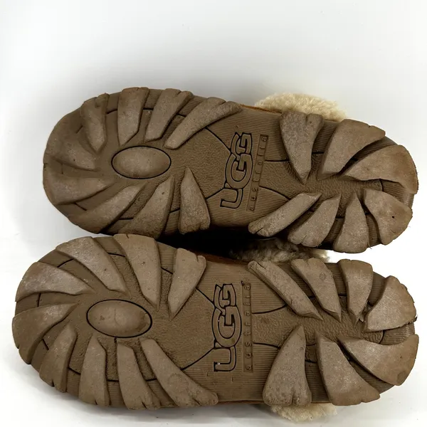 Ugg Coquette Slippers Slip On Sheepskin Shearling Lined Chestnut Tan 7 - Image 7