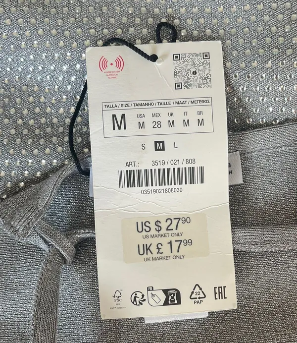 ZARA Open Back Sparkly Crop Top - Image 8