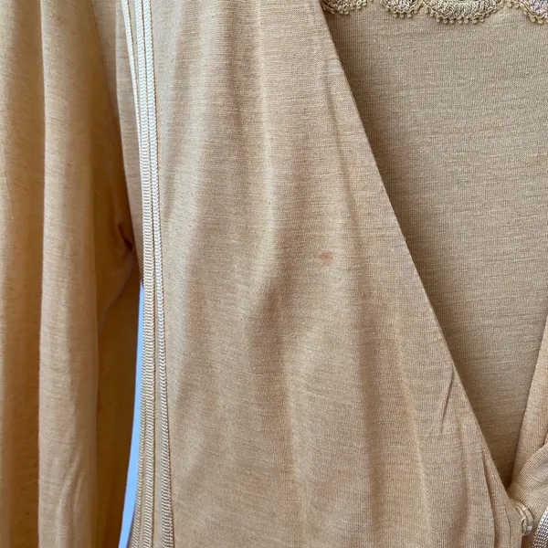 La Perla 2 Luxury Silk Nightgown & Robe Set Lace Halter Maxi Lingerie Italy - Image 4