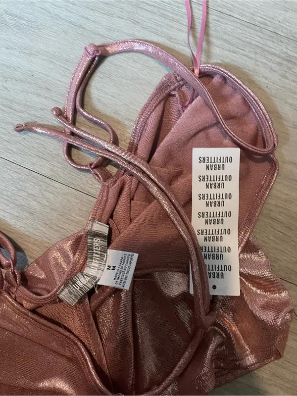 Urban Outfitters Rose Metallic Crop Cami Top - Image 2