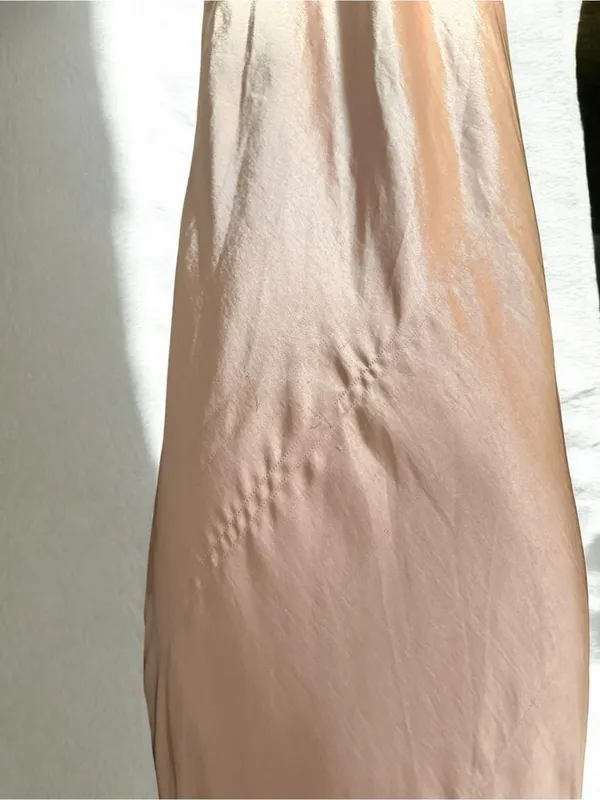 More To Come- Emma Strapless Satin Slip Dress in Blush Size XXS - Image 6