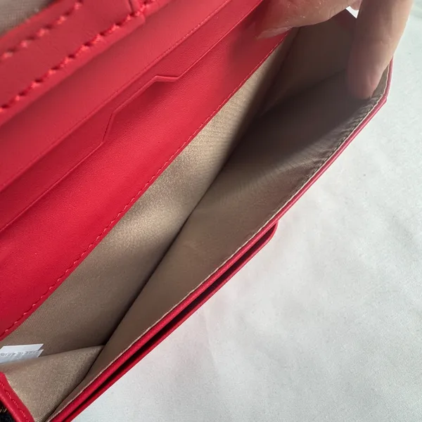 TUMI Vista Nylon Zip-Around Wristlet Strap Travel Wallet Red 4.5" X 7.5" - Image 6