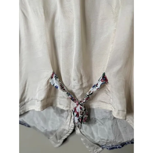 Vintage Patchwork Lace Vest M Cottagecore Boho Phoebe Grunge‎ Artsy Button USA - Image 6