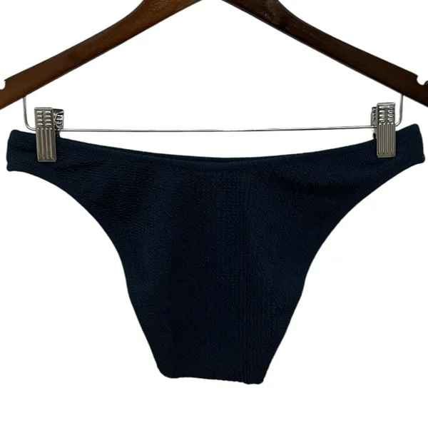 139 J.Crew | NWT Women’s Bikini Bottom Textured Dark Navy (size S) - Image 2