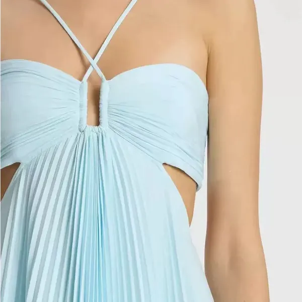 ALC Frank Moira Satin Pleated Maxi Dress 2 - Image 5