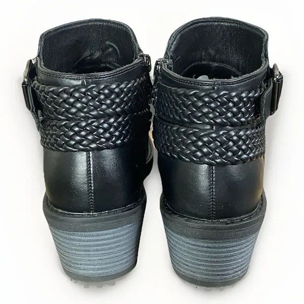 Jeossy Women's Faux Leather Ankle Boots Zipper Casual size 8 NRK23022 - Image 4