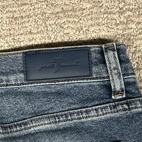 Seven 7 For All Mankind Bootcut Jeans Women 30 Med Wash Stretch Split Hem - Image 10