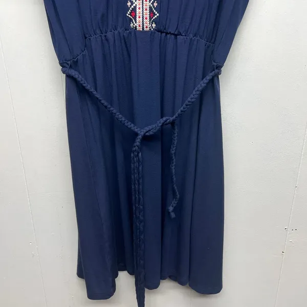 Old Navy Womens Dress Large Embroidered Flutter Sleeve Midi Stretch Boho Western - Image 6