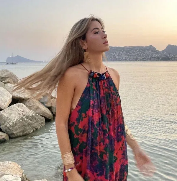 Zara maxi dress long printed beaded bohemian summer - Image 3