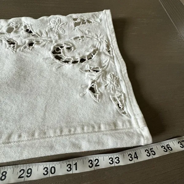 Vintage Seafarer Drake Jeans Sz 31 White Flared Eyelet Embroidered Italy Made - Image 10