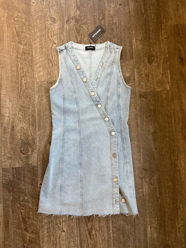 Calypso Denim Dress Blue - Image 2