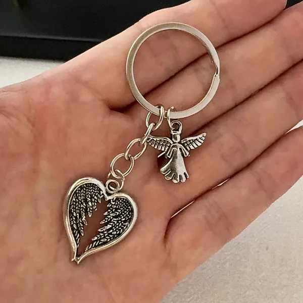 Angel Wings Keychain Charm for Men Women Car Keychain Key Ring Bag Charm - Image 4
