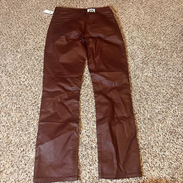 GAP Vintage Slim Mid Rise Coated Jeans Burgundy Red Size 25‎ - Image 7