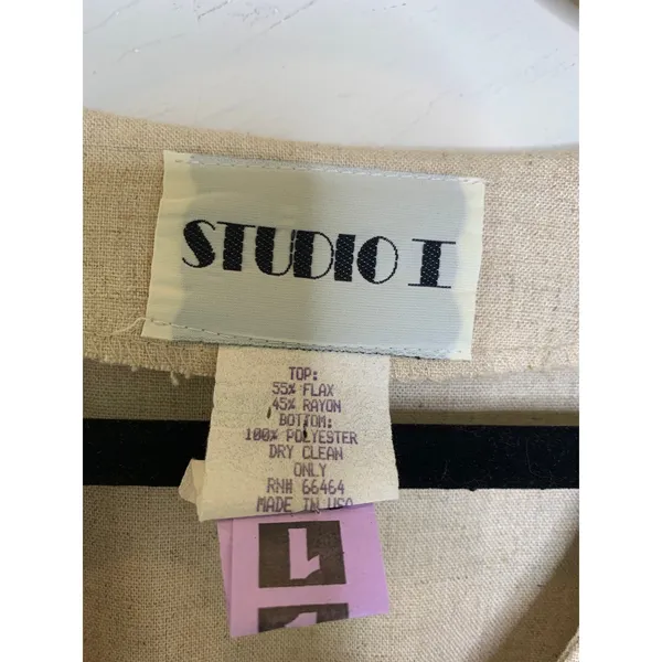 Studio I Mixed Print Safari Style Dress Zebra Print Skirt Sz Medium / Large - Image 8