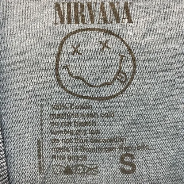 Nirvana Nevermind Tour Art Dead Eye Smiley Grunge Band Tee S - Image 4
