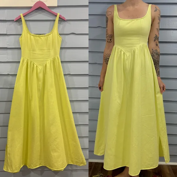 Pink Diamond America V-Waist Denim Dress - Image 3