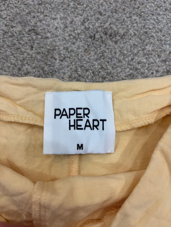 Paper Heart Linen Blend Vest and Skort Set Light Yellow Medium Linen Set - Image 7