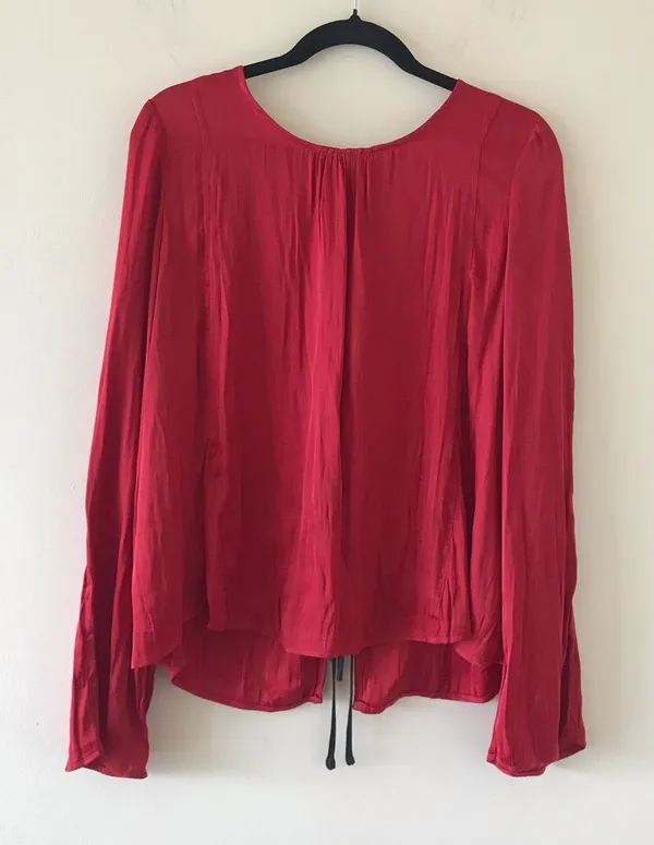 Free People Arabella Open Ribbon Tie Back Blouse, NWT - Image 2