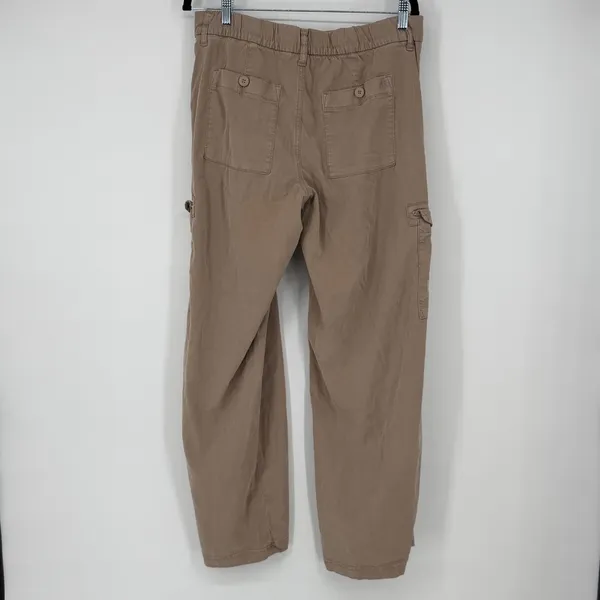American Eagle Mid Rise Baggy Wide‎ Leg Size 8 Stretch Lyocell Cargo Pants - Image 2