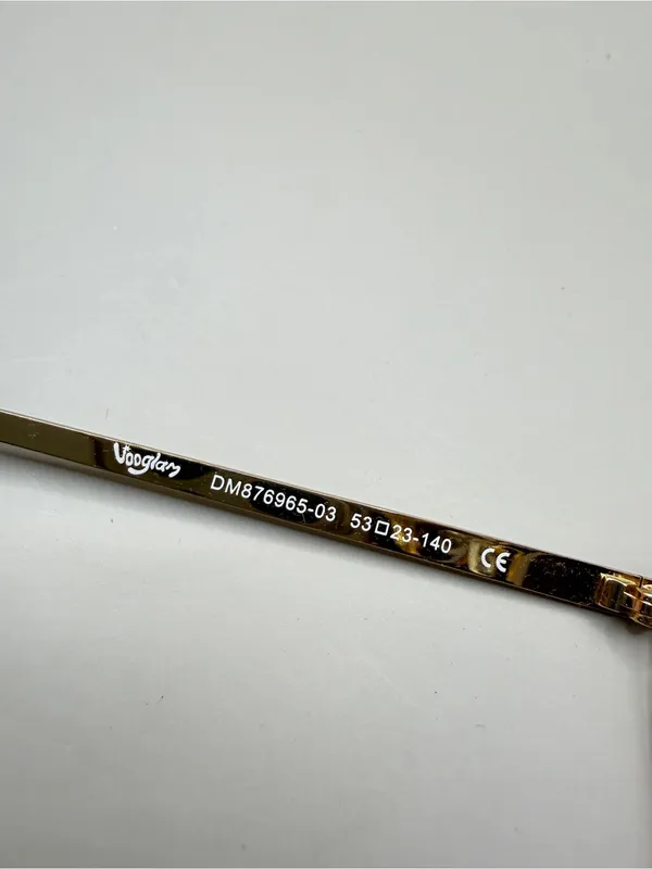 Vooglam Round Gold Metal Frame Glasses, unknown prescription - Image 7