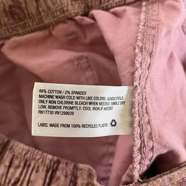 Knox Rose Pink Floral‎ Straight Leg Pants Zip Fly Pockets Womens Large - Image 5