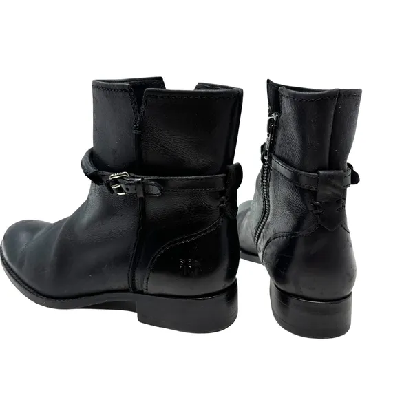 Frye Melissa Seam Short Boots‎ Leather Black Size US 6 - Image 12